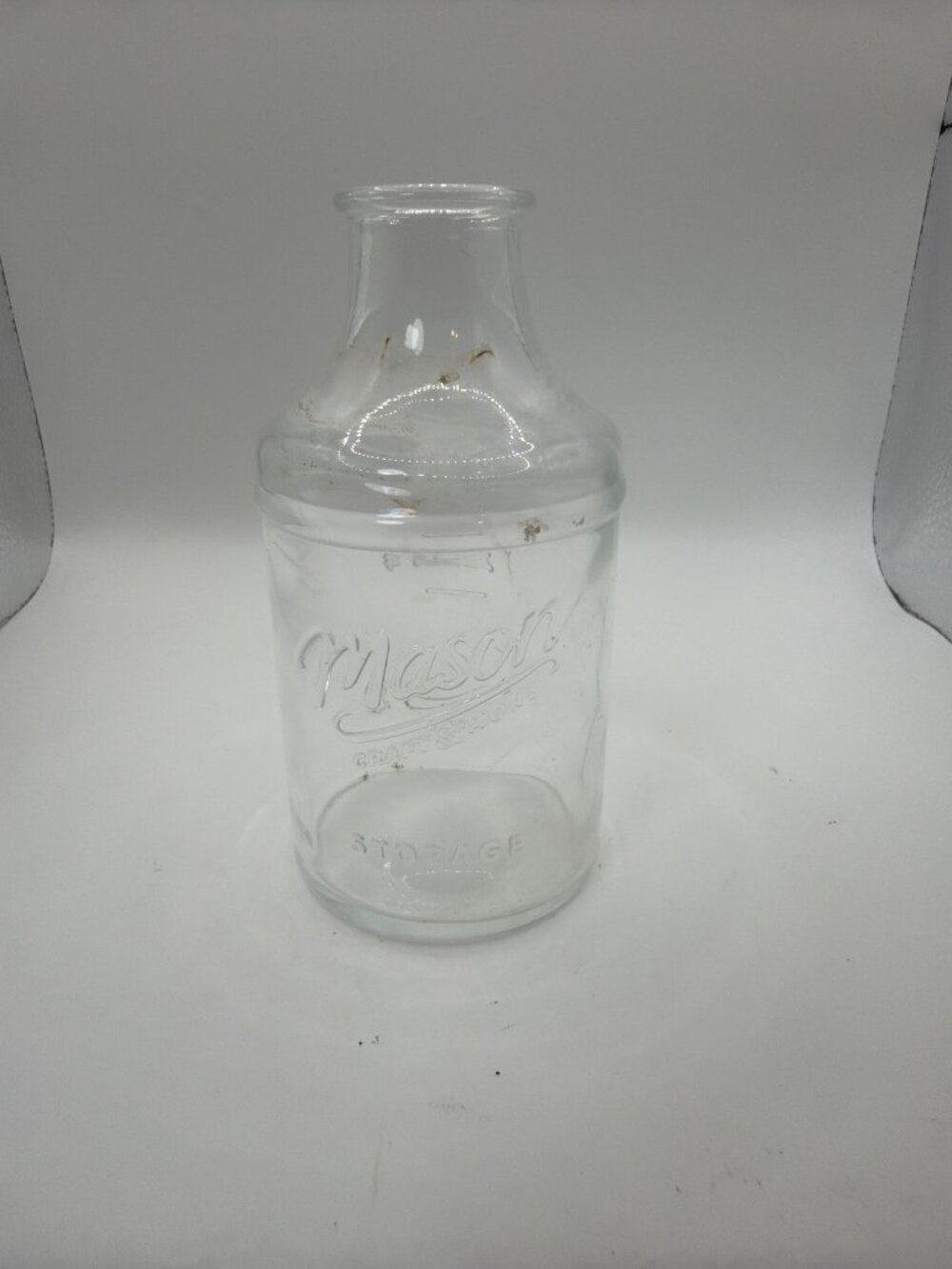 Vintage‎ Mason Crafts & More Clear Glass Storage Jar With 6 Oz Marking